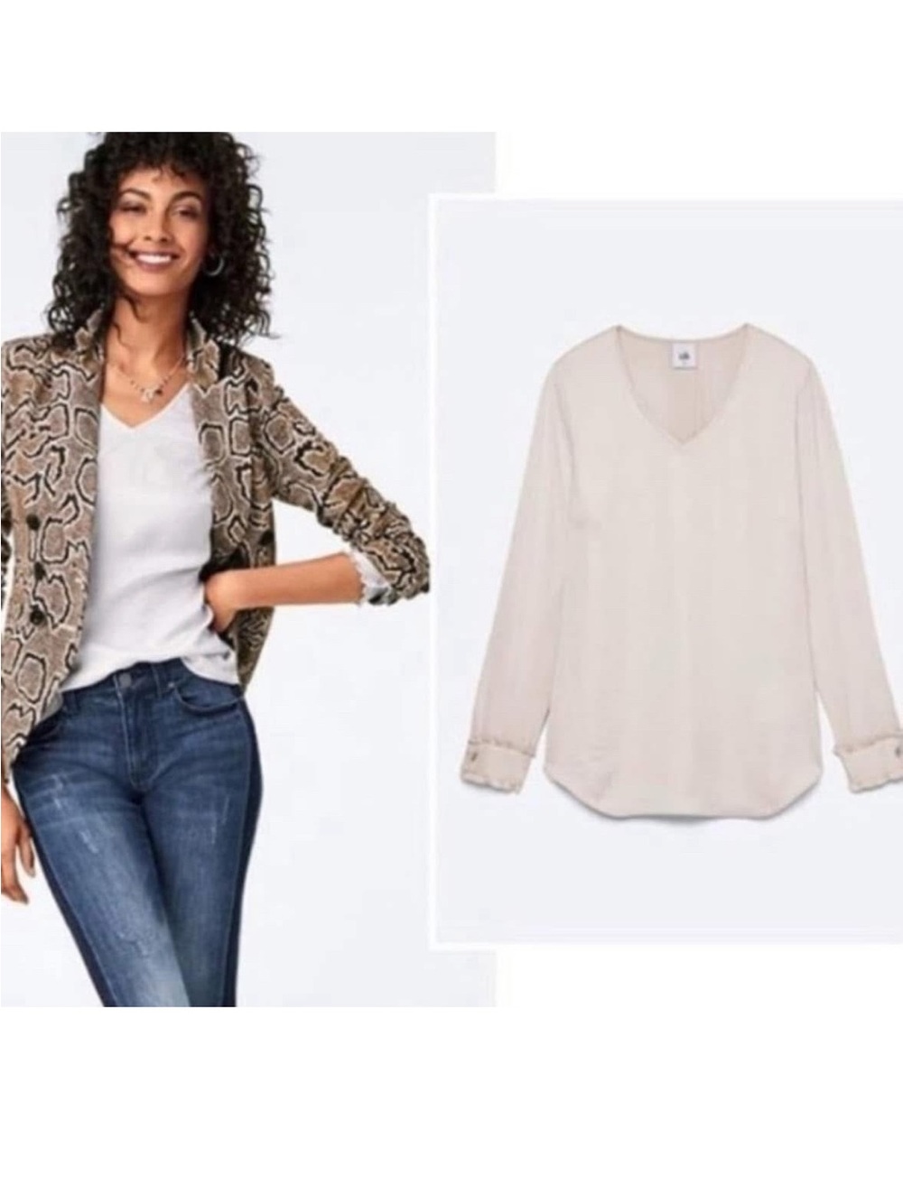 NEW! CABI Classic Blouse, Platinum, style 3768, size XL, NWOT (Never Worn)